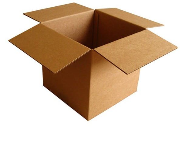 Caixa de papelão quadrada