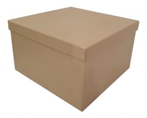 caixa de papelão grande com tampa